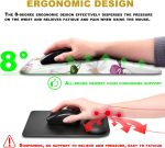 KUOSGM Ergonomic Mouse Pad Wrist Support 13 x 8 Inch,Black Design Memory Foam Mousepad with Wrist Rest Pain Relief & Non-Slip PU Base,Office PC Computer Mouse Pads for Wireless Mouse & Desk - Image 3